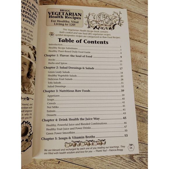 Vegetarian Health Cookbook Recipes For Super Energy Long Life - Bragg - PB - Picture 2 of 12